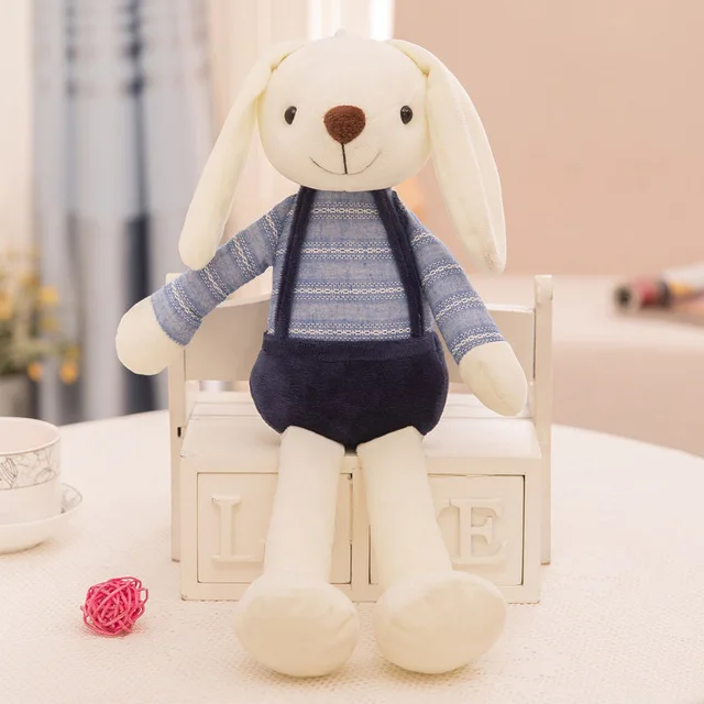 40 см, милый кролик, плюшевый кролик, игрушка, мягкая ткань, плюшевый кролик, пасхальный подарок, декор для детей, игрушки для детей, подарок на год - Цвет: style 1 blue
