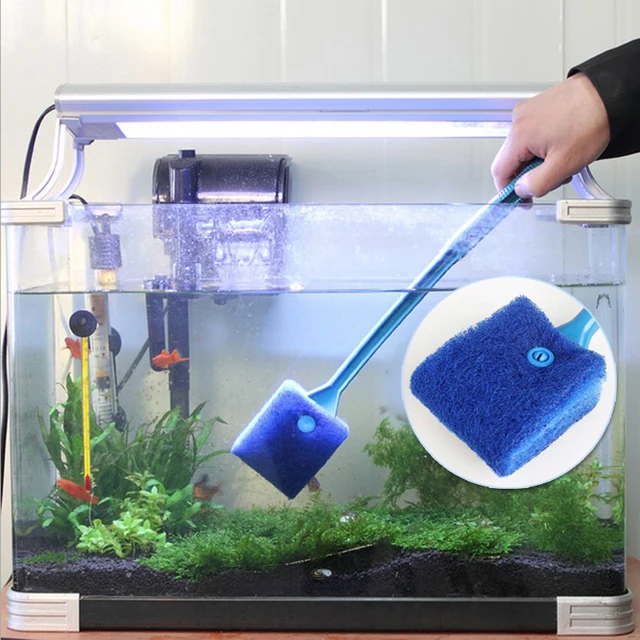 Aquarium Sauber Set Fisch Net Kies Rake Algen Schaber Gabel Schwamm
