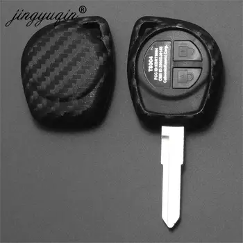 Keyforkess custodia in Silicone a 2 pulsanti con telecomando per Suzuki SX4 Swift Vitara fibra Car Styling Fob proteggi la copertura