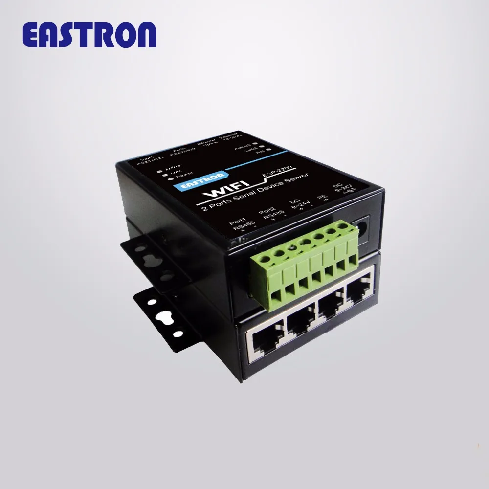 Eastron ESP-2200 2 порта RS232 RS485 RS422 к Ethernet RJ45 конвертер промышленный двойной последовательный устройство серверный коммутатор