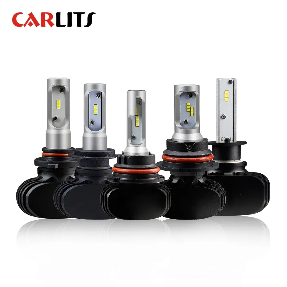 

CARLITS H4 H7 LED Car Headlights H1 H3 H8 H9 H11 9005 9006 9007 9008 HB5 HB3 HB4 HB2 For Auto Led Light Bulb 12V 50W 6500K 2pcs