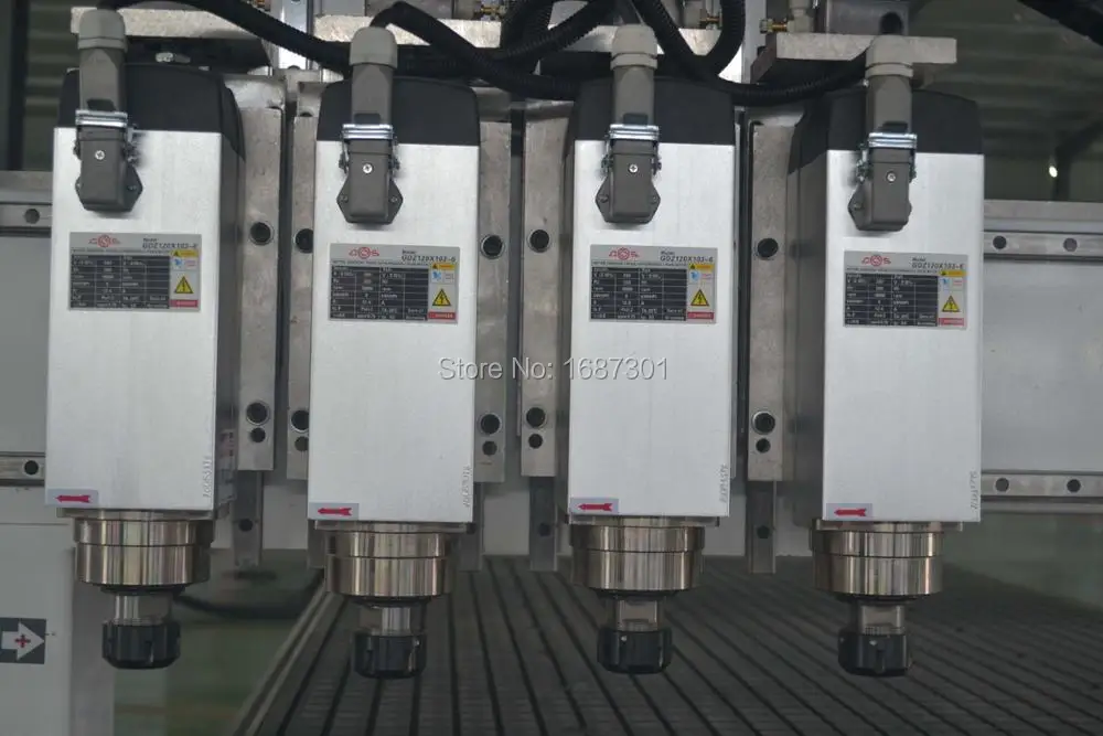 Pnuematic cnc router 4 spindles