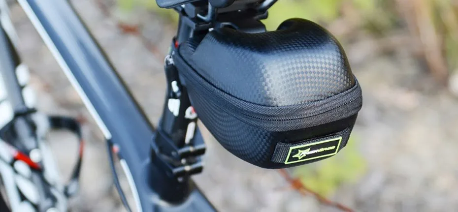 Cheap ROCKBROS Bike Bag Carbon Fiber Pattern Bike Saddle Bag Waterproof Bicycle Rear Bag Large Capacity Back Bags MTB Road 19