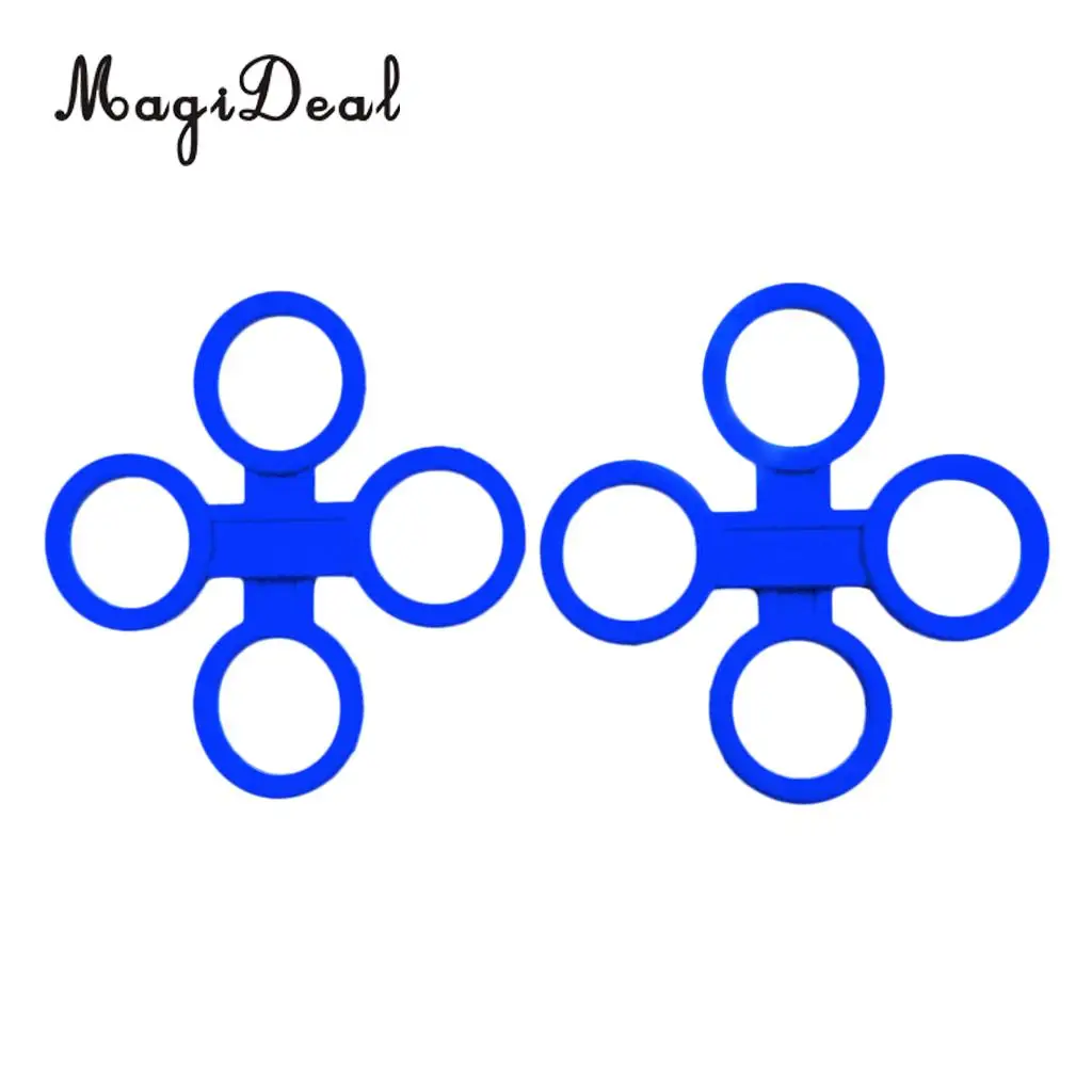 MagiDeal  4 Pcs Snorkel Keeper Rubber Blue + 1x Plastic Detachable Clip Retainer for Scuba Diving Snorkel Gear Spare Parts