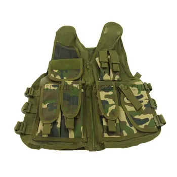 

Military Tactical Vest Paintball Army Gear Carrier Airsoft Combat Vest For Hunting Shooting Woodland Green