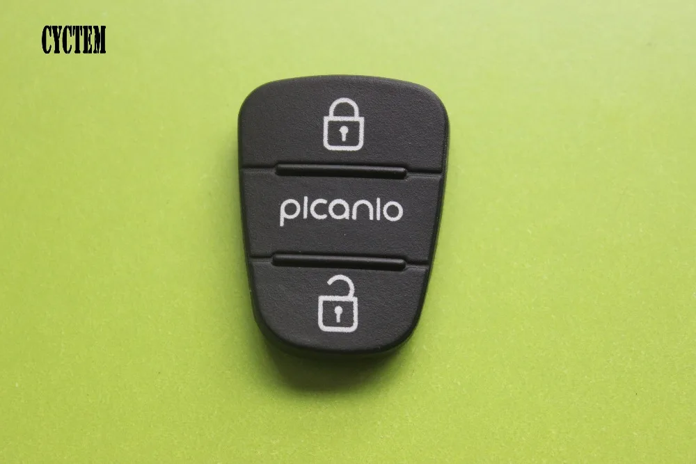 

CYCTEM 2 Buttons Folding Remote Key Fob Case Rubber Pad Silicone Button Replacement Fit For Kia Picanto