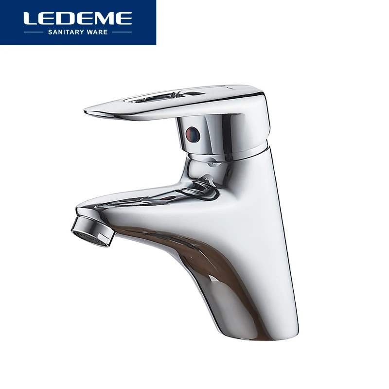 LEDEME Смеситель для умывальника латунь Цвет: хром L1007|basin faucet|waterfall faucetmodern waterfall faucet |