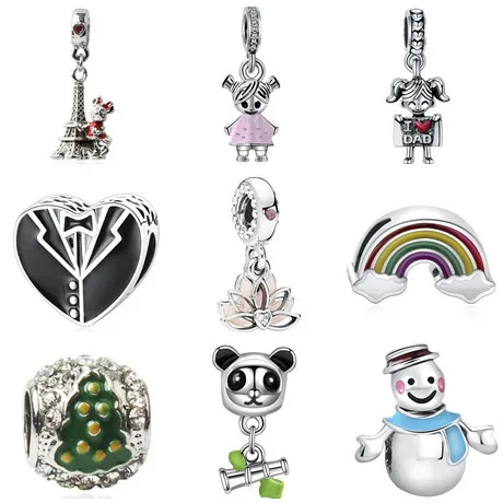 

Enamel DIY Beads Maxi Butterfly Tree Baby Girl Rainbow Charms Beads Fit Pandora Bracelets Necklaces for Women Hot Sale Pearles