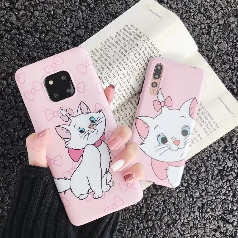 

Cartoon Marie Cat Case For huawei P10 P10pro mate20 nova 3i Matte Frosted TPU Cartoon Case for huawei P20 P20pro mate10 Cover