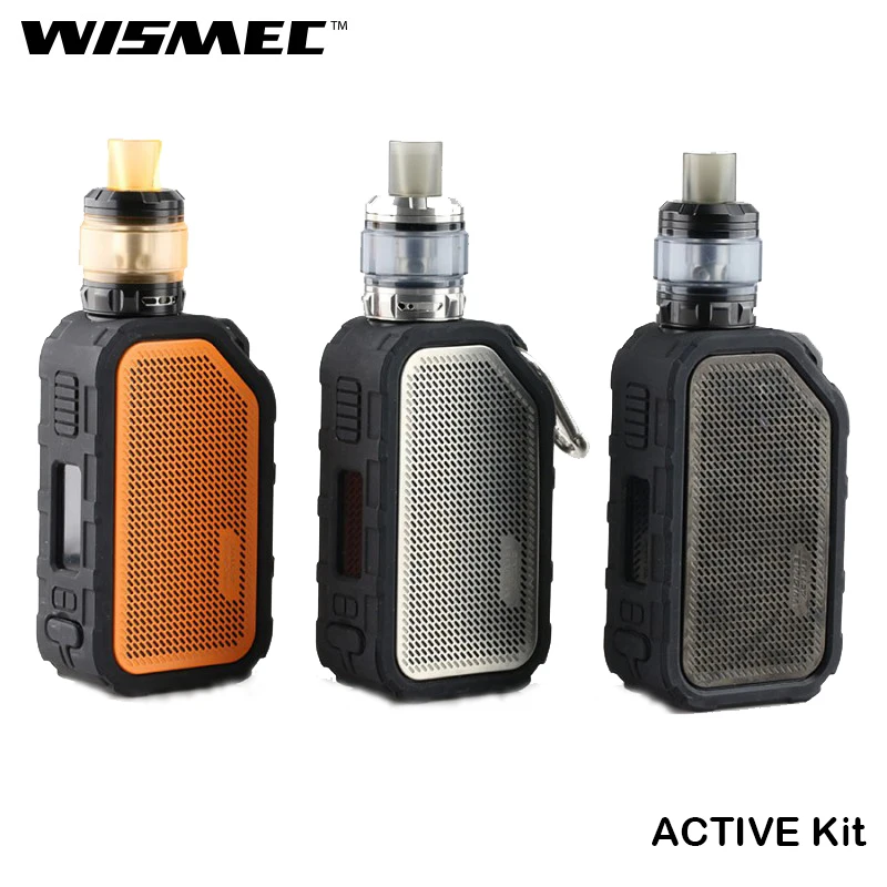 

Original WISMEC ACTIVE Kit Active Box Mod Vape 80W With Amor NS Plus 4.5ml E Cigarettes With Bluetooth Speaker Waterproof Vaper