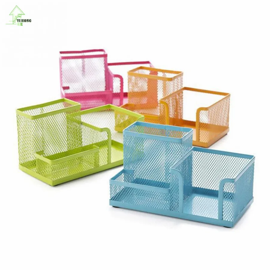 YI HONG Multifunction Metal desktop storage box organizer drawer pen