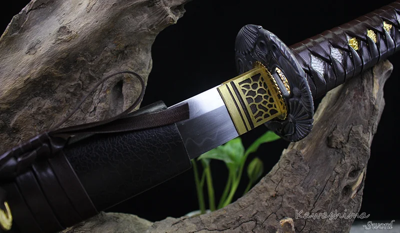 Японский катана ручной работы меч T10 Сталь глины закаленное Полный Тан реальную