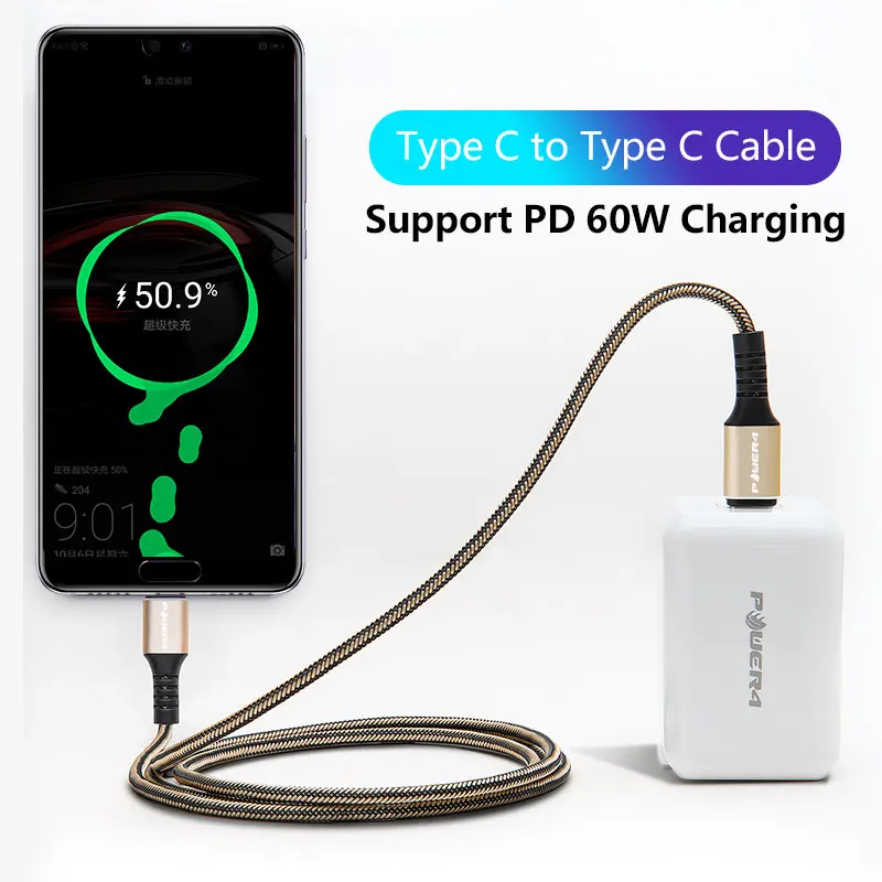 Кабель Power4 3A 2 м USB Type C для Macbook устройство быстрой зарядки провод QC 3 0/4 0 Samsung