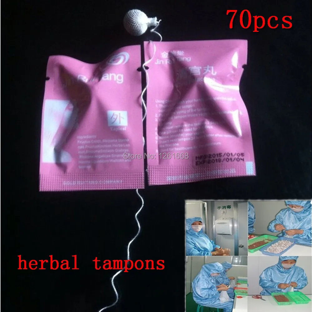 70piece Female vaginal repair Herbal Tampons products,(Beautiful Life