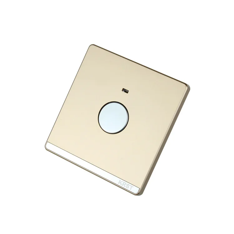 

Home Improvement Wall Switch Socket, 86 Type Concealed Large Plate Champagne Gold, Touch Delay Switch, 10A PC 220V