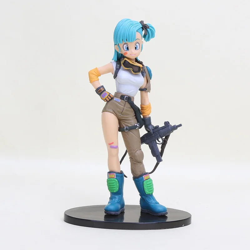 Dragonball bulma figura Dragon Ball Z скульптуры большой Bluma Супер saiyan gogeta broly vegeta ПВХ Фигурки Модель игрушки - Цвет: bag