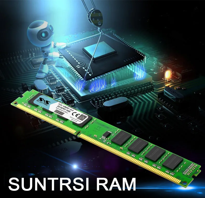 Suntrsi DDR3 2 ГБ Оперативная Память память 1066 1333 1600 мГц 240pin 1,5 В Системы высокой совместимых настольных памяти для настольный компьютер