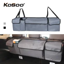 KOSOO Автомобильный багажник многофункциональный Оксфорд органайзер для автомобиля регулируемая спинка сиденья сумка для хранения Сетка авто аксессуары для SUV MPV хэтчбек