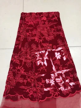 Velvet Lace Fabric 2018 Embroidered African Bridal Lace Dubai Tulle Lace Fabric Big Red Color Velvet French Net Lace Fabrics AFF
Velvet Lace Fabric 2018 Embroidered African Bridal Lace Dubai Tulle Lace Fabric Big Red Color Velvet French Net Lace Fabrics AFF