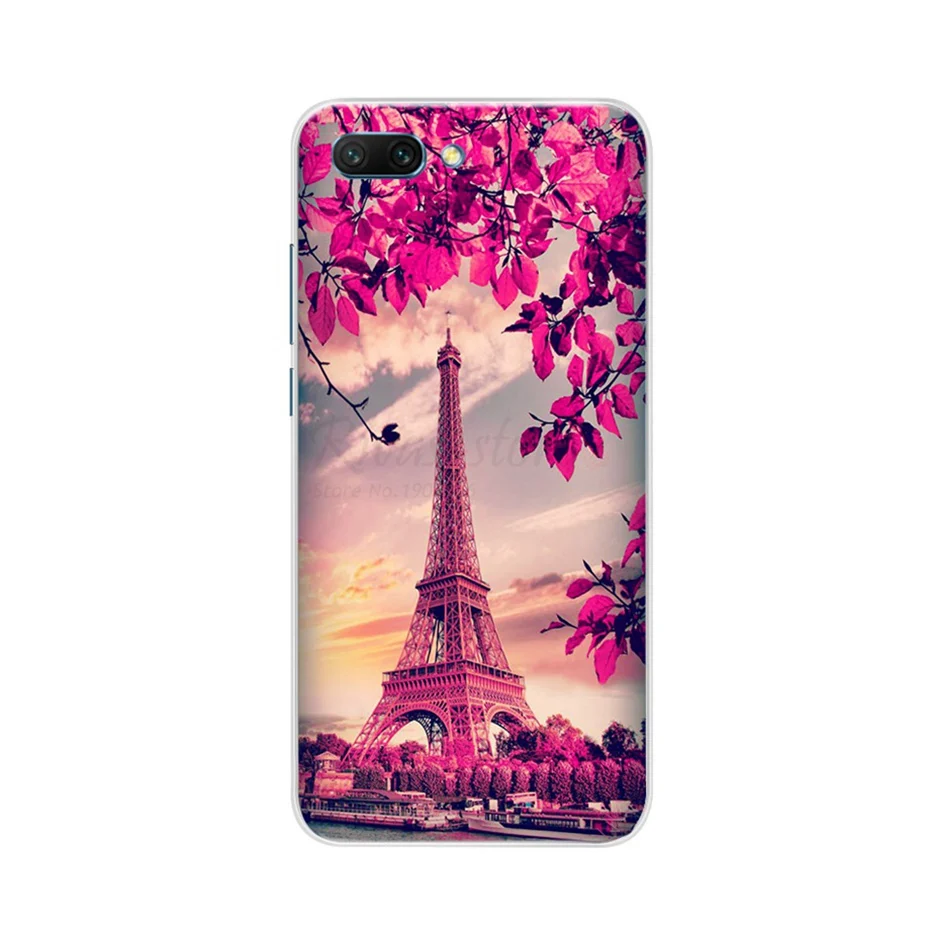 Силиконовый чехол для Huawei Honor 10 мягкий из ТПУ с рисунком 5 84 дюйма бампер чехлы