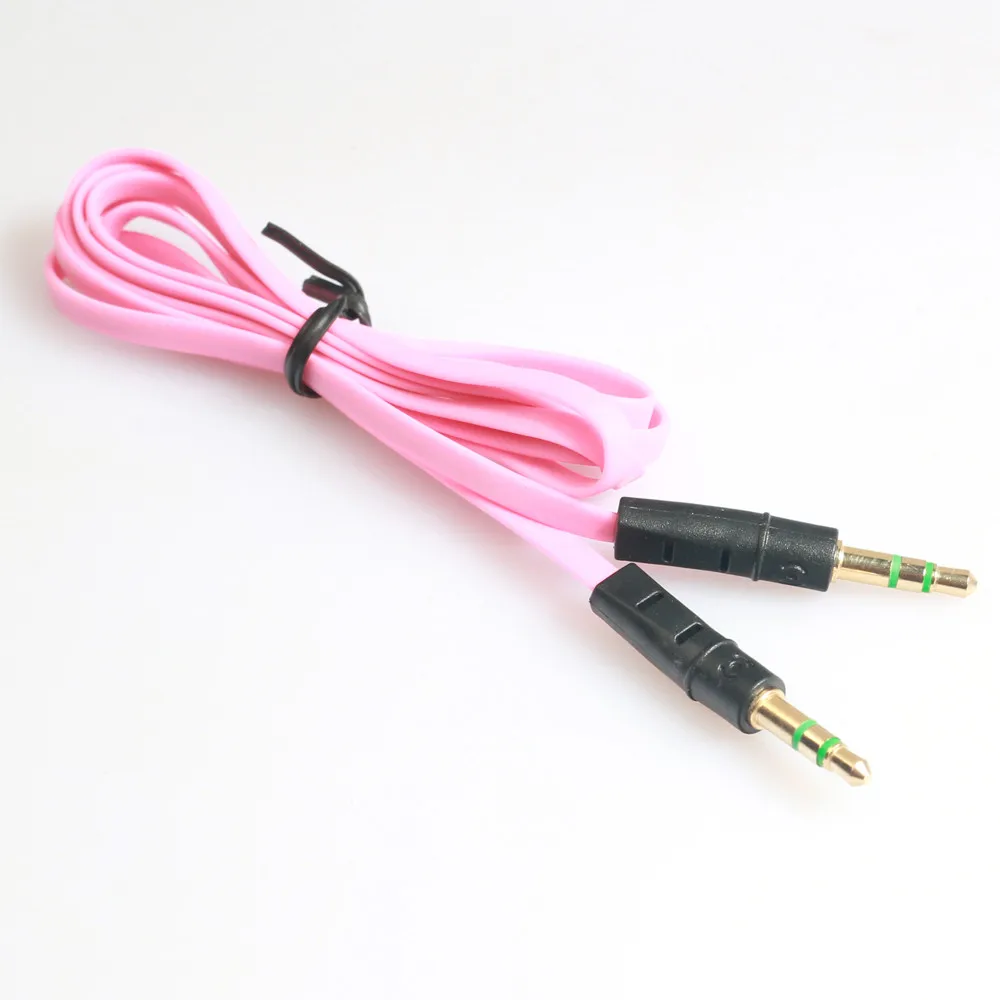 

Male To Male Stereo Jack Plug Audio Flat Cable Auxiliary Cable Audio Cable Male To Male Flat Aux Cable 1m for all Phone *30