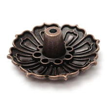 9 отверстий сиденье Цветок Статуя Конус ладан держатель тарелка курильница медная горелка