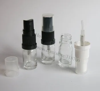 

500 x 5ml Glass Mini Clear Glass Essential Oil Bottle With Fine Mist Sprayer, 5CC Mini Glass Perfume Bottle