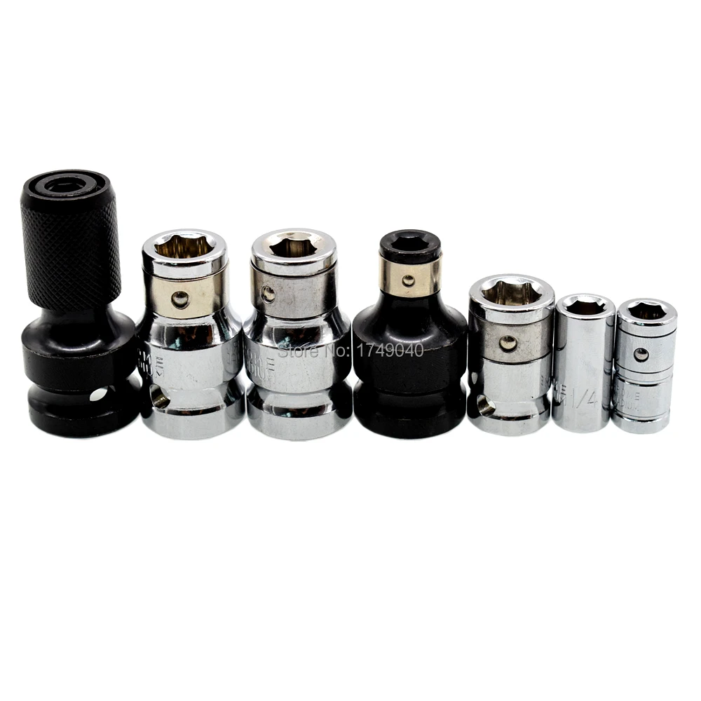 

Socket Converter Square Drive to Hex Shank Adaptor Drive Quick Release Impact Wrench Screwdriver Bits Holder Conversion Adaptor