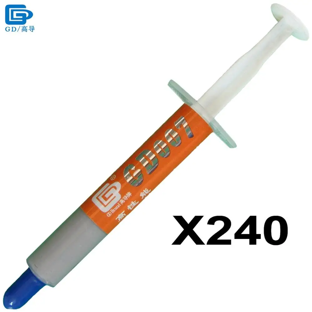 

GD007 Heat Sink Compound Thermal Grease Paste Silicone Plaster 240 Pieces Net Weight 3 Grams Gray High-end Containing Silver SY3