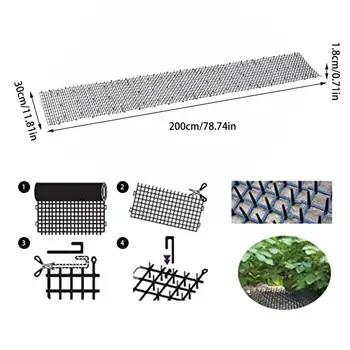 

Environmentally-friendly Gardening Plastic Anti-cat Thorns Cat And Dog Mosquito Repellent Mat Plastic Nails Protective Fence Set