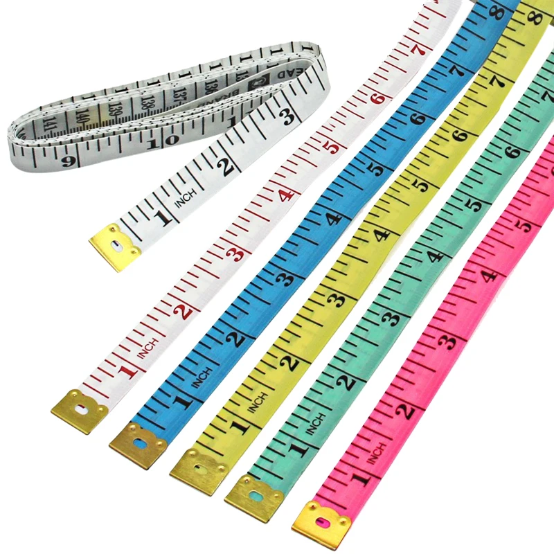 

Soft Ruler Tape Measure For Sewing Tailor Cloth Ruler 60"150cm Mixed Colors Pack Of 12 Weight Loss Medical Body Measurement