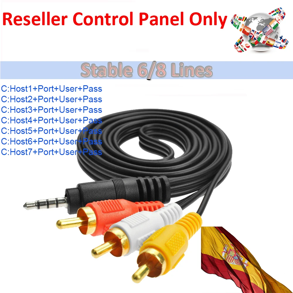 Online Wiederverkäufer Control Panel Beste Stabile 6 8 Linien Cccams Spanien Deutschland Ccam Linien Für DVB S2 Freesat V7 HD GTMedia V9 Super v8 Nova