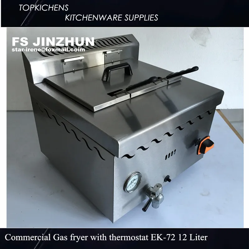 Commercial Gas fryer with thermostat EK 72 12Literin Food Processors from Home Appliances on