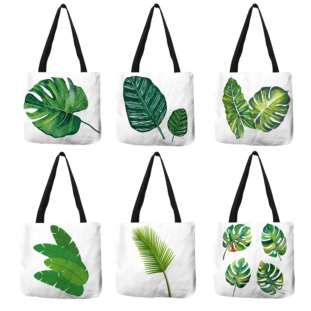 

2018 Hot Fashion Tropical Plant Tote Bags Women Fashion Handbags Pineapple Floral Cactus Print Shopping Traveling School Bags
