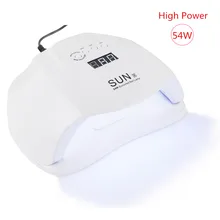 SUNX 54 Вт УФ светодиодный Сушилка для ногтей с датчиком движения авто лампа для ногтей машина для лечения всех гелей ЖК-дисплей сушилка лак для ногтей