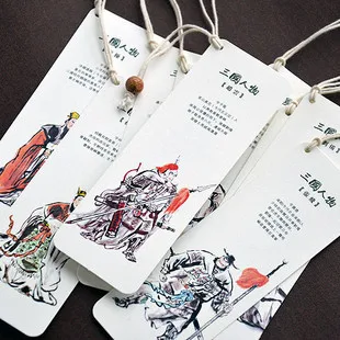 

1pcs[Creative Bookmark Wholesale] Three Kingdoms 10/Set Cardboard Bookmarks Paper Bookmarks