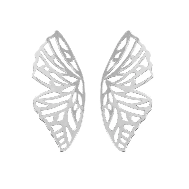 EK343 Популярные трендовые висячие серьги с полой бабочкой для женщин, металлические серьги с подвеской в виде большого крыла, массивные ювелирные изделия Oorbellen