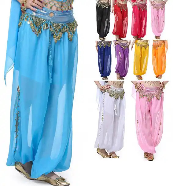 Indian Tribal Yoga Belly Dance Costumes Practice Costume Outfit Top Pants