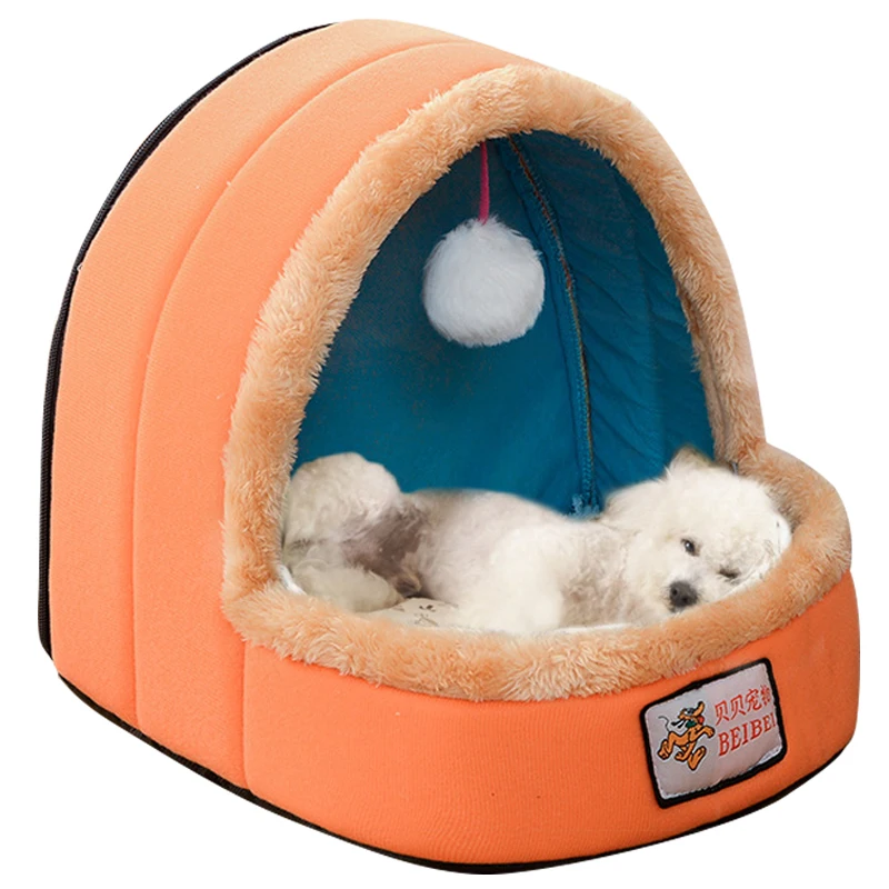 

HEYPET Foldable Coral Fleece Cat Bed Pet House Soft Cat Mat Dog Bed For Small Dogs Cats Nest Winter Warm Cat Supplies