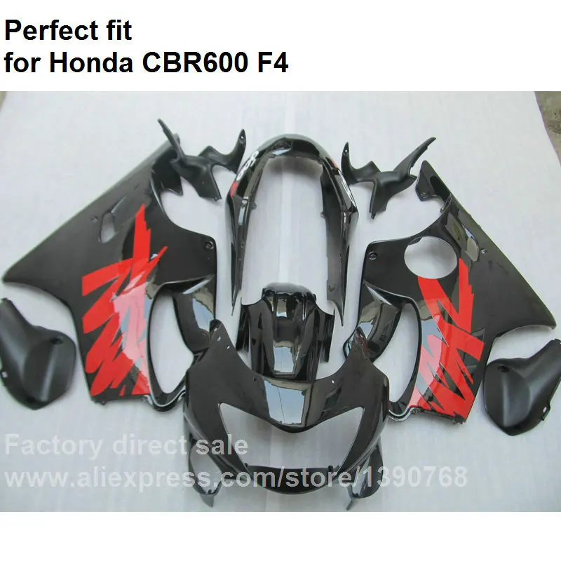 

High quality ABS fairings for Honda metta black CBR 600 F4 1999 2000 fairing kit CBR600 F4 99 00 DF48