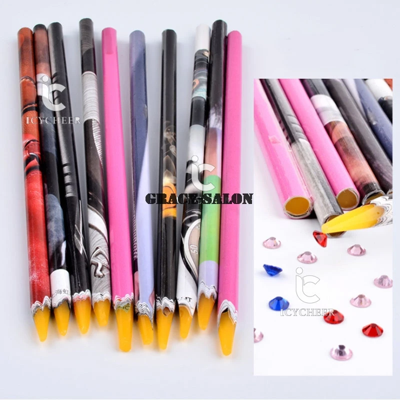 

ICYCHEER 1pc Nail Art Dotting Tool Nail Wax Pencil/Pen For Picking Rhinestone Gem Crystal