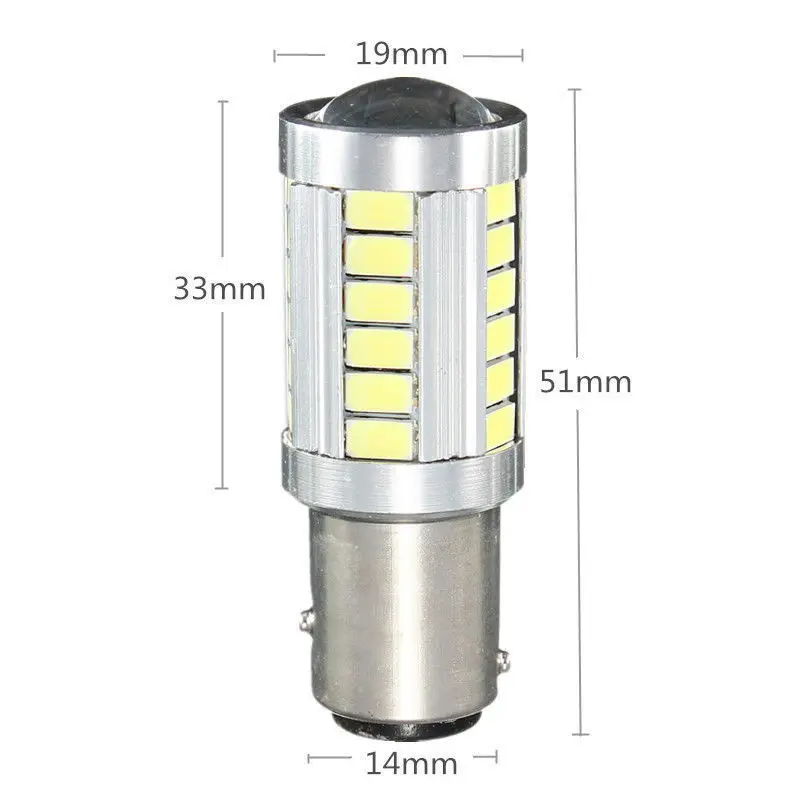 Желтый оранжевый 1157 BAY15D P21/5 Вт 33-5730 33SMD светодиодный стоп-сигнал поворота Задний светильник лампочка 12V