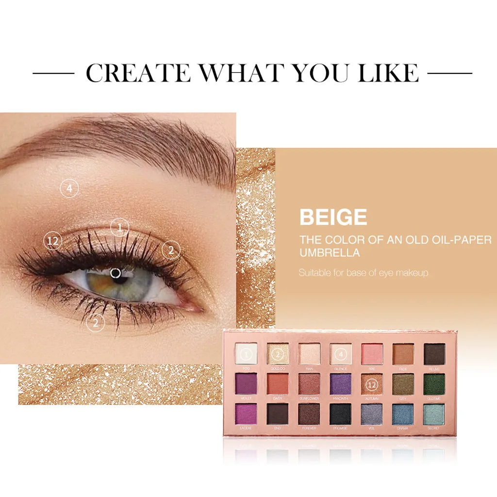 

Online star items 21 Colors Eyeshadow Cosmetic Matte Eyeshadow Cream Makeup Palette Shimmer Set you can'y miss