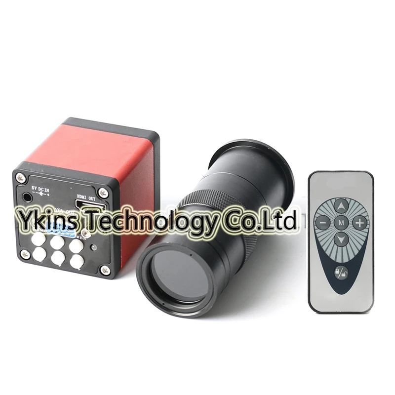 

New 720P 13MP 1/3" Digital Industrial Video Microscope Camera HDMI VGA 60F / S Infrared + 100X Lens, Mobile PCB Soldering Repair