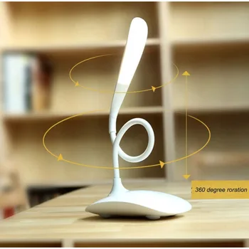 

Desk Lamp USB Rechargeable LED Table Lamp 14 LED Table Light with Clip Bed Reading Book Light Dimmable Desk Light Touch 3 Modes