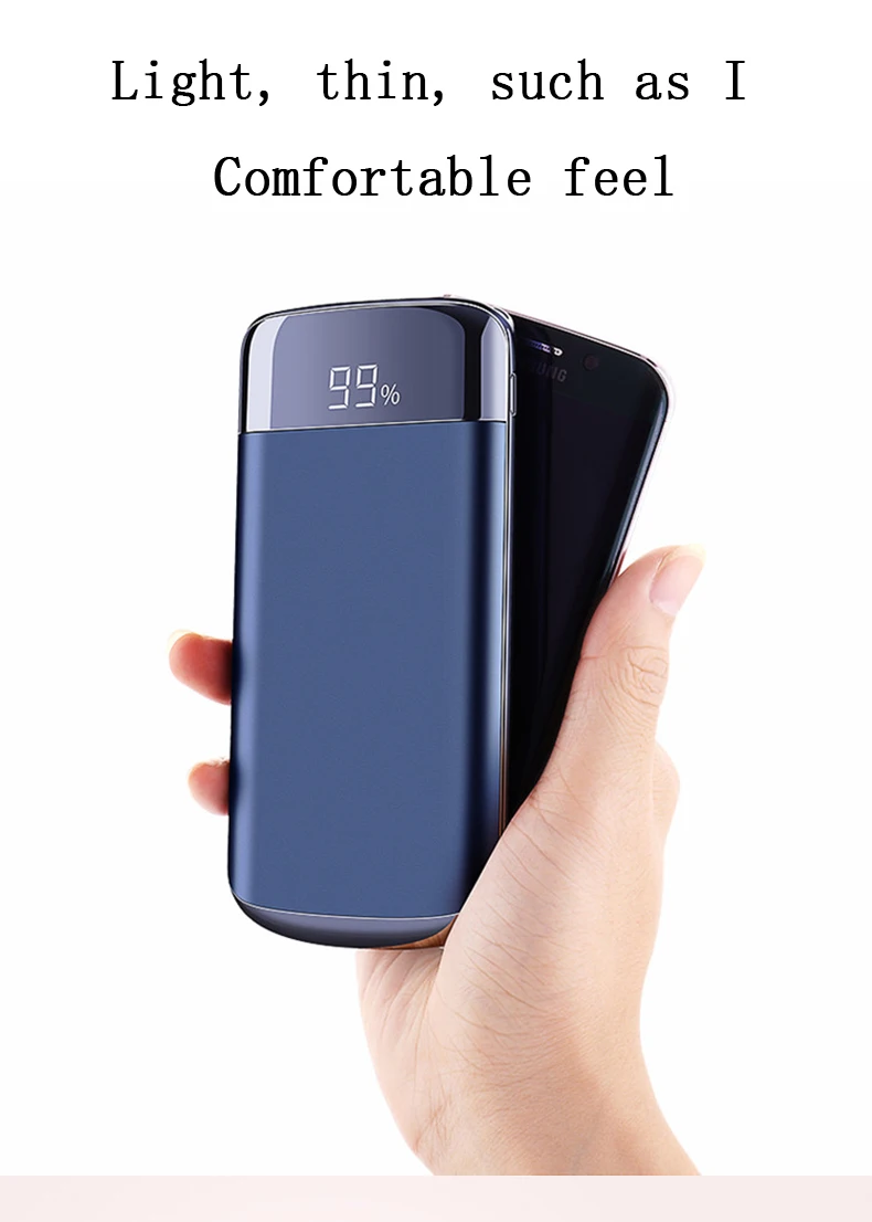 Really 30000mah Power Bank External Battery PoverBank 2 USB LED Powerbank Portable Mobile phone Charger for Xiaomi MI iphone 11