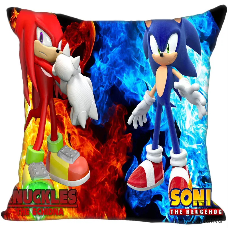 Квадратный чехол для подушки на заказ Sonic the Hedgehog, Наволочка на молнии, чехол 35X35,40x40,45x45 см(с одной стороны) 180522-02-226 - Цвет: Square Pillowcase