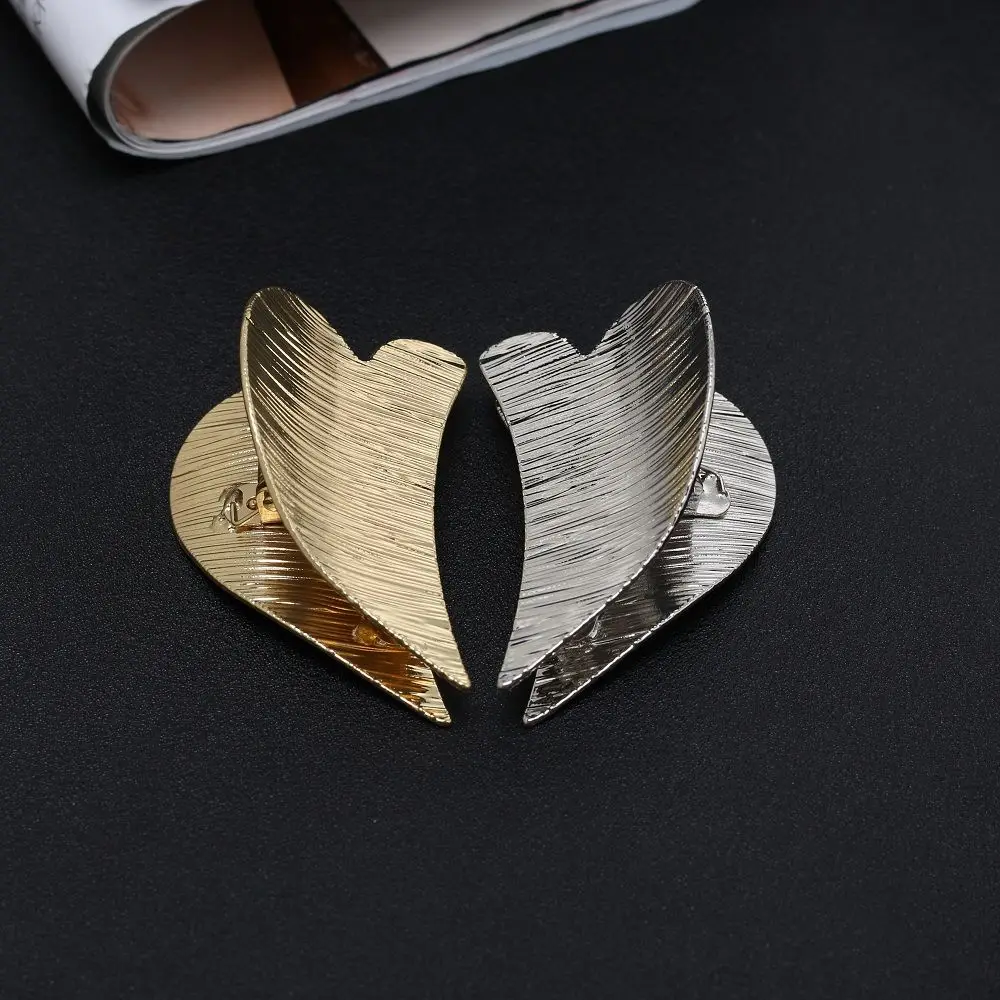 Metal Heart Shape Hair Claw Clip Jewelry Gift For Women Girl Gold