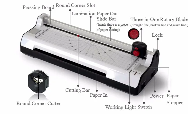 US $53.99 New A4 Multifunction 2 in 1 Smart Photo Laminator A4 Trimmer Machine Sealed Plastic Laminating Machine Hot Cold Laminator