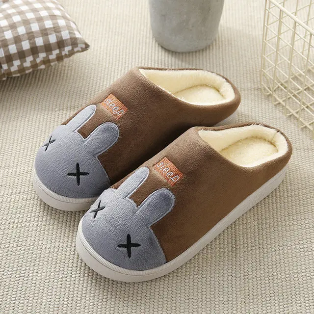 New Soft Sole Anti-slip House Cute Animal Design Slippers Fuzzy Men Woman Slipper For Indoor (11)